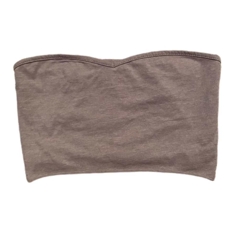 Grey cropped tube top